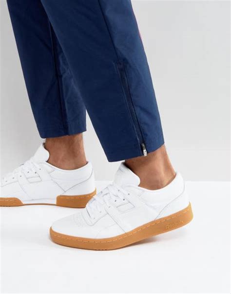 asos classic white sneaker leather white gum